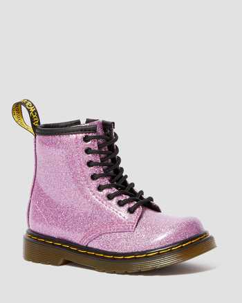 Toddler 1460 Glitter Lace Up Boots