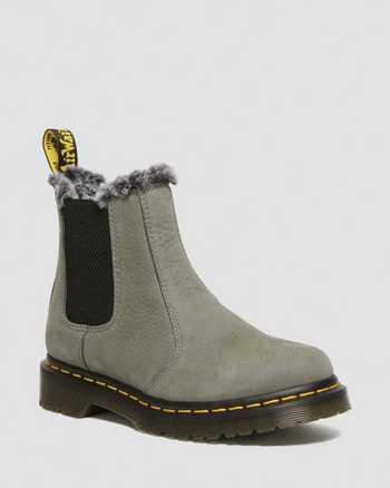 2976 Leonore Faux Fur Lined Nubuck Chelsea Boots