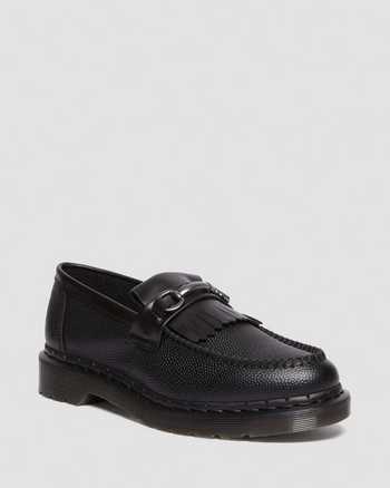 Adrian Snaffle Pebble Grain Leather Kiltie Loafers