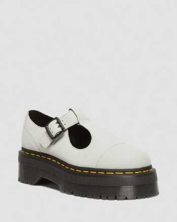 Bethan Tumbled Nubuck Leather Platform Mary Jane Shoes