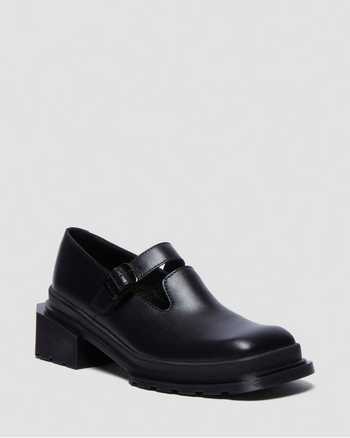 Maybole Square Toe Mary Jane Shoes in Black