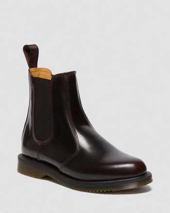 Flora Arcadia Chelsea Boots in Cherry Red